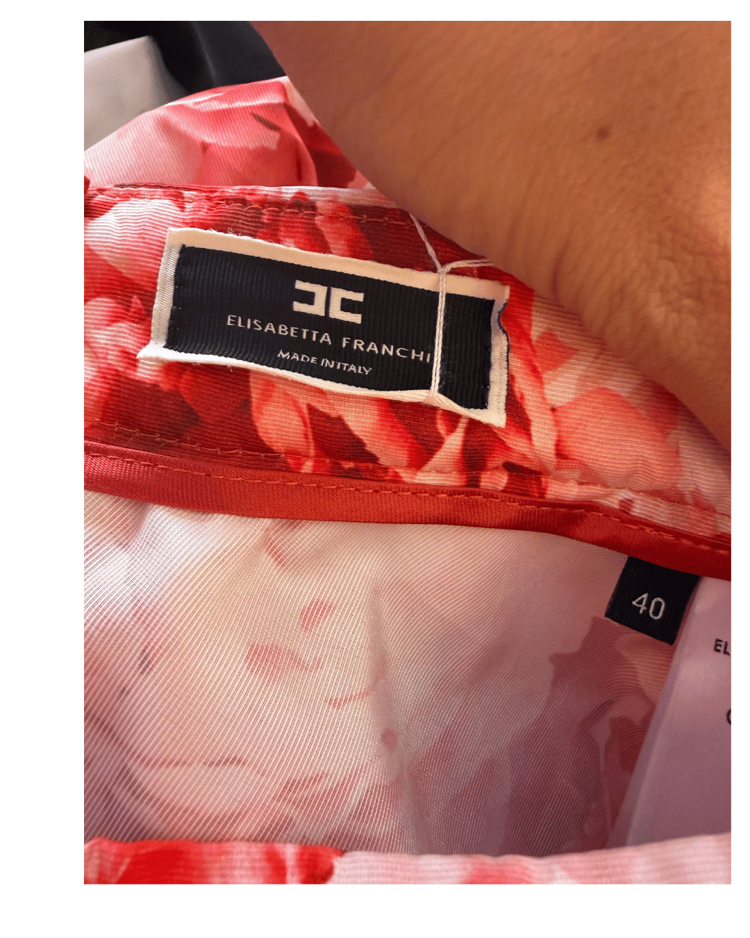 GONNA FIORI A BALZE ELISABETTA FRANCHI ROSSA Tg 40