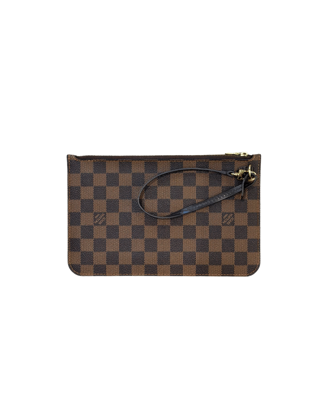 POCHETTE PIATTA DAMIER EBENE INTERNO ROSSO