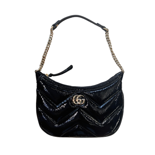 MEZZALUNA HOBO GUCCI VERNIS