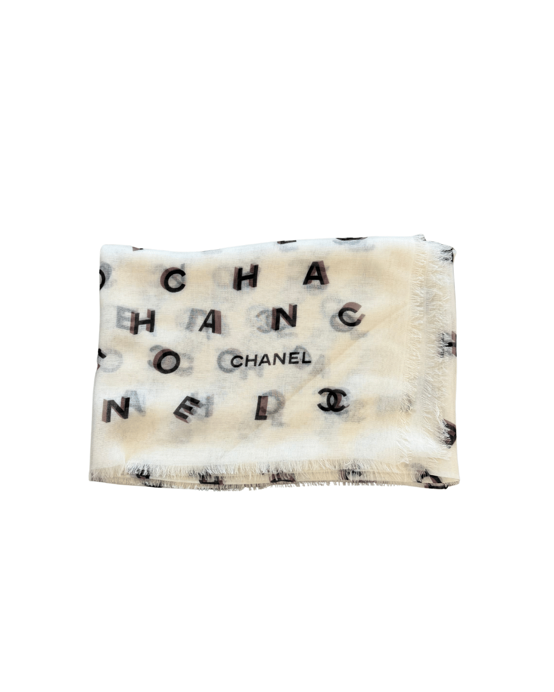 STOLA CHANEL BIANCA E NERA CASHMERE E SETA