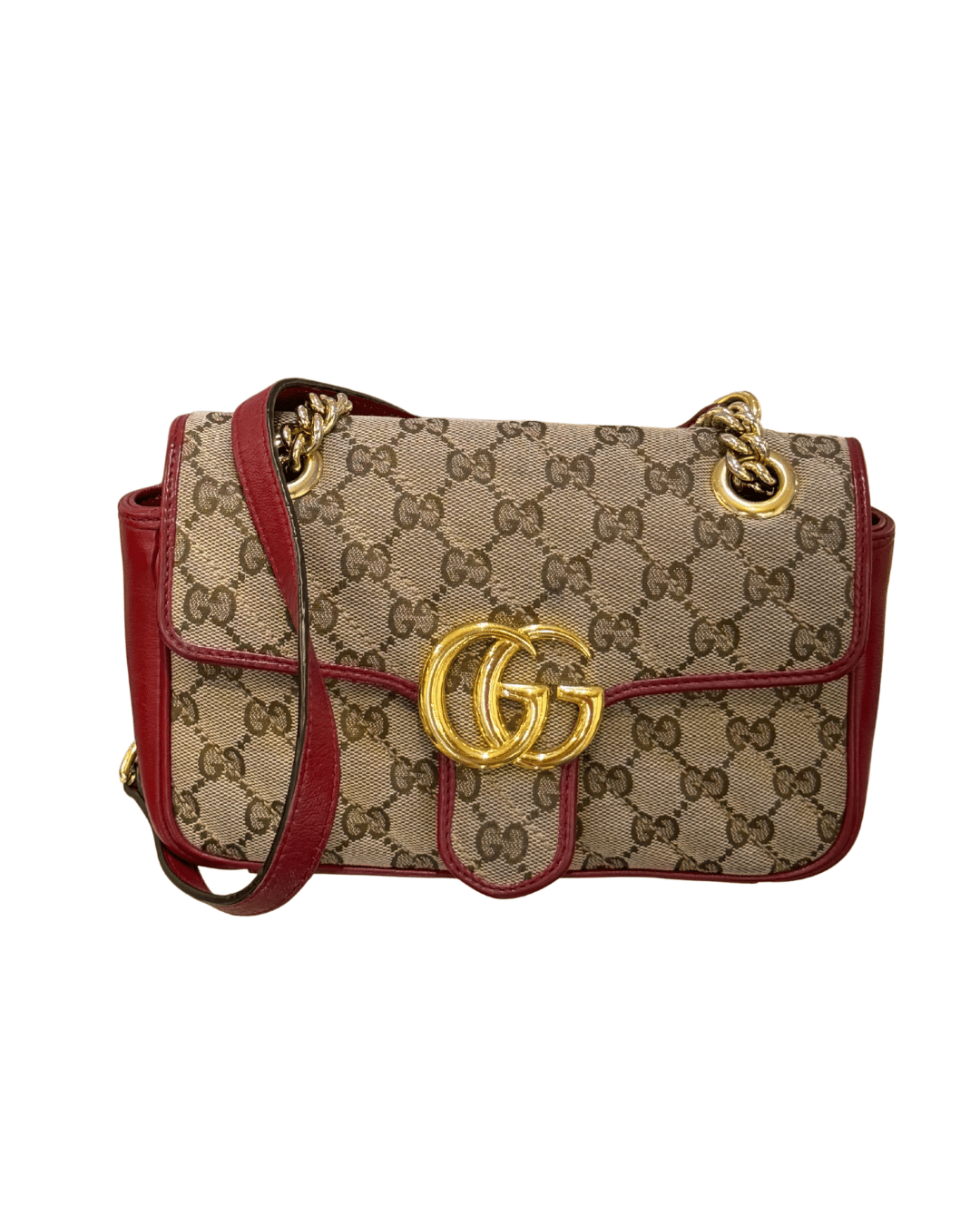 GUCCI MARMONT SMALL GG SUPREME RIFINITURE ROSSE
