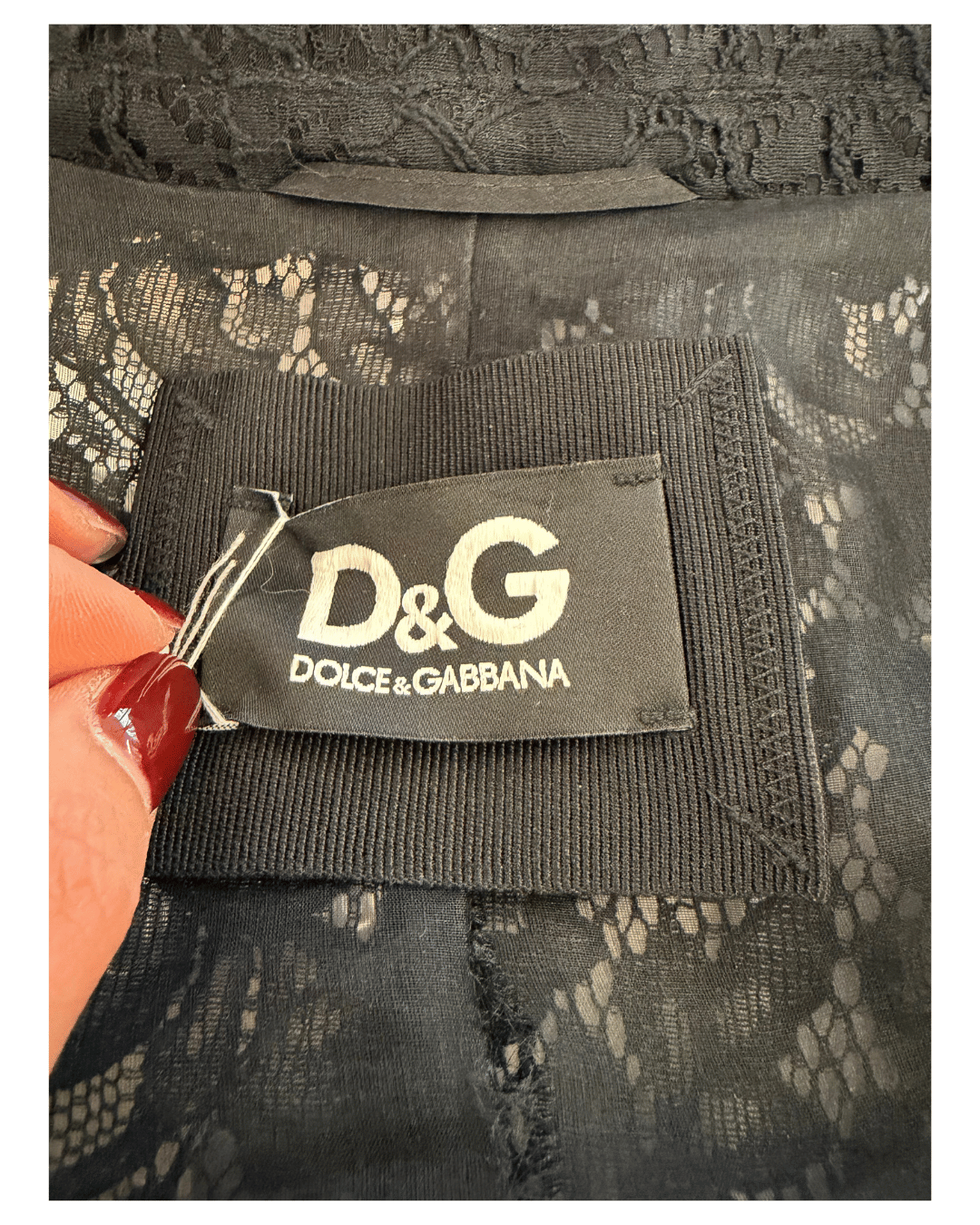 GIACCA D&G NERA PIZZO