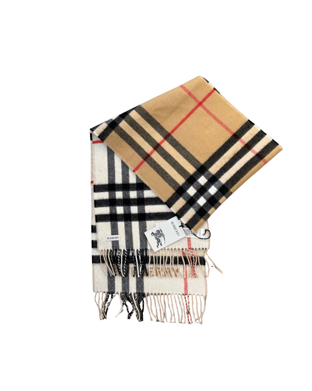 SCIARPA BURBERRY UNISEX CASHMERE CHECK BIFRONTE