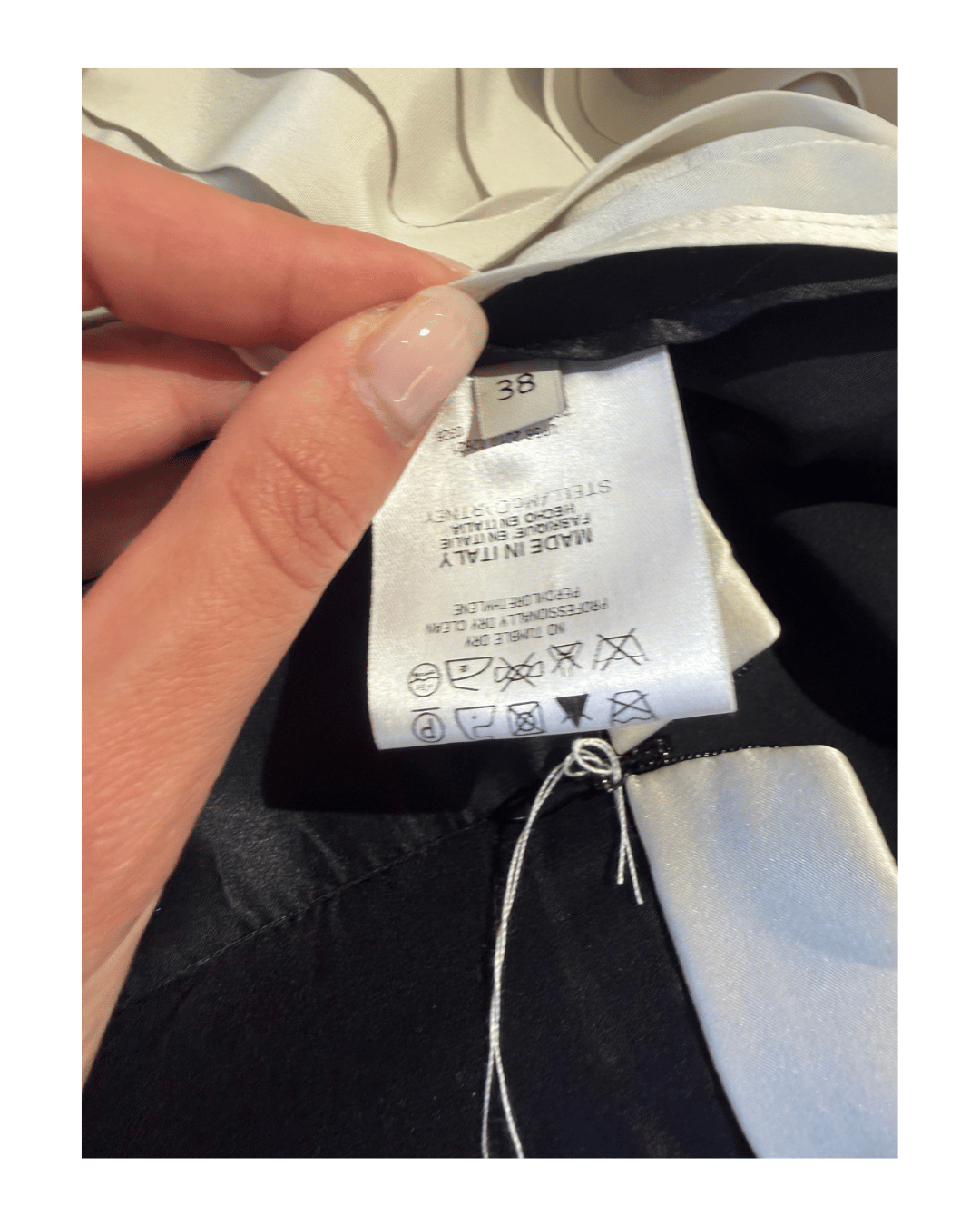GONNA STELLA MCCARTNEY SETA PLISSE BICOLORE Tg 38