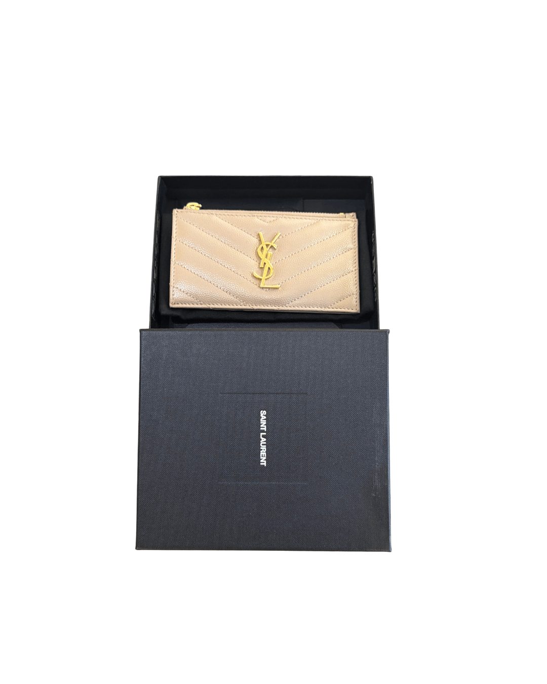 PORTACARTE / PORTAMONETE YSL BEIGE