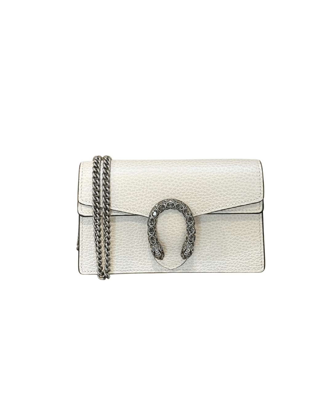 GUCCI DYONISUS MINI IN PELLE MARTELLATA BIANCA