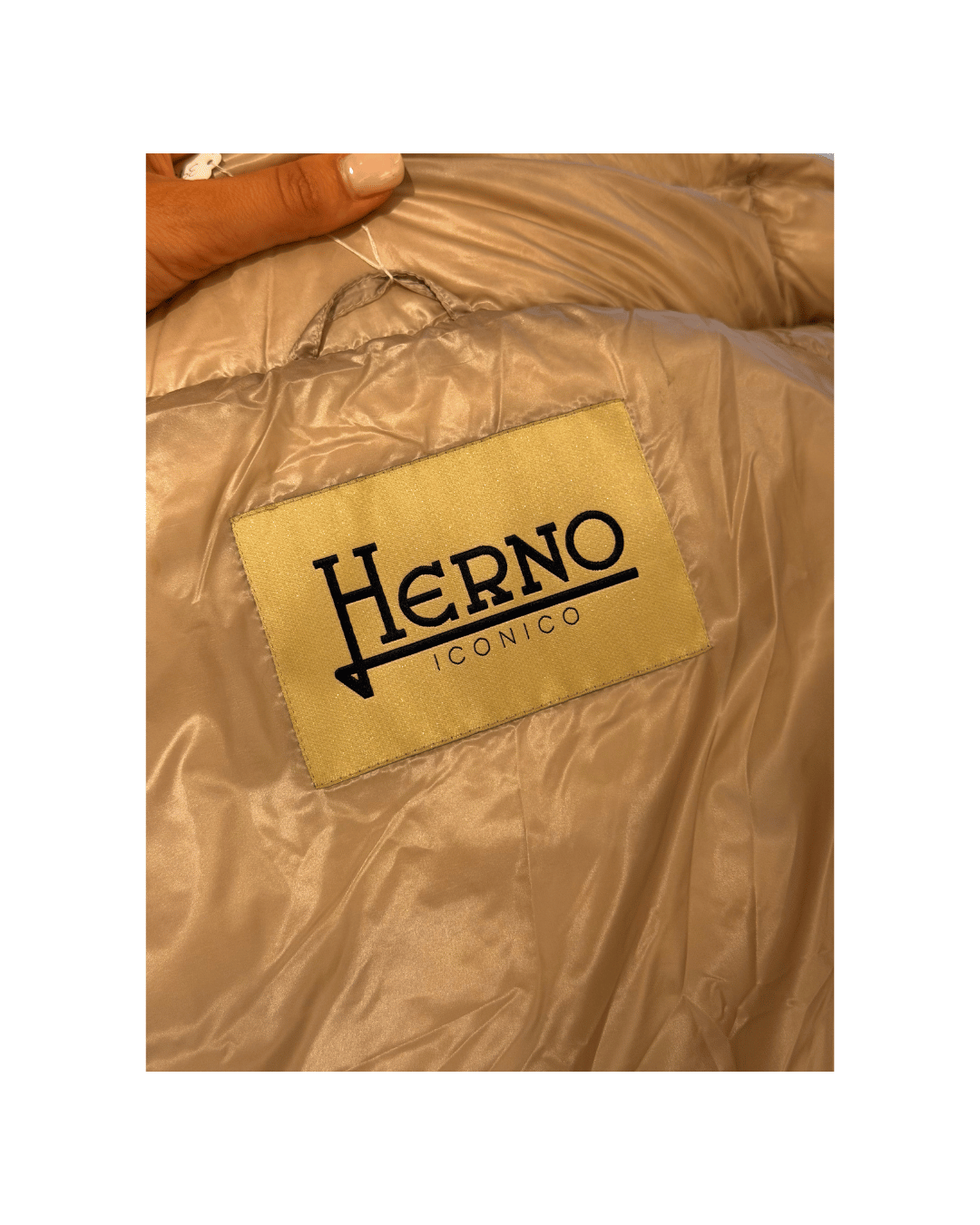 PIUMINO 100 GRAMMI HERNO CHAMPAGNE Tg 40
