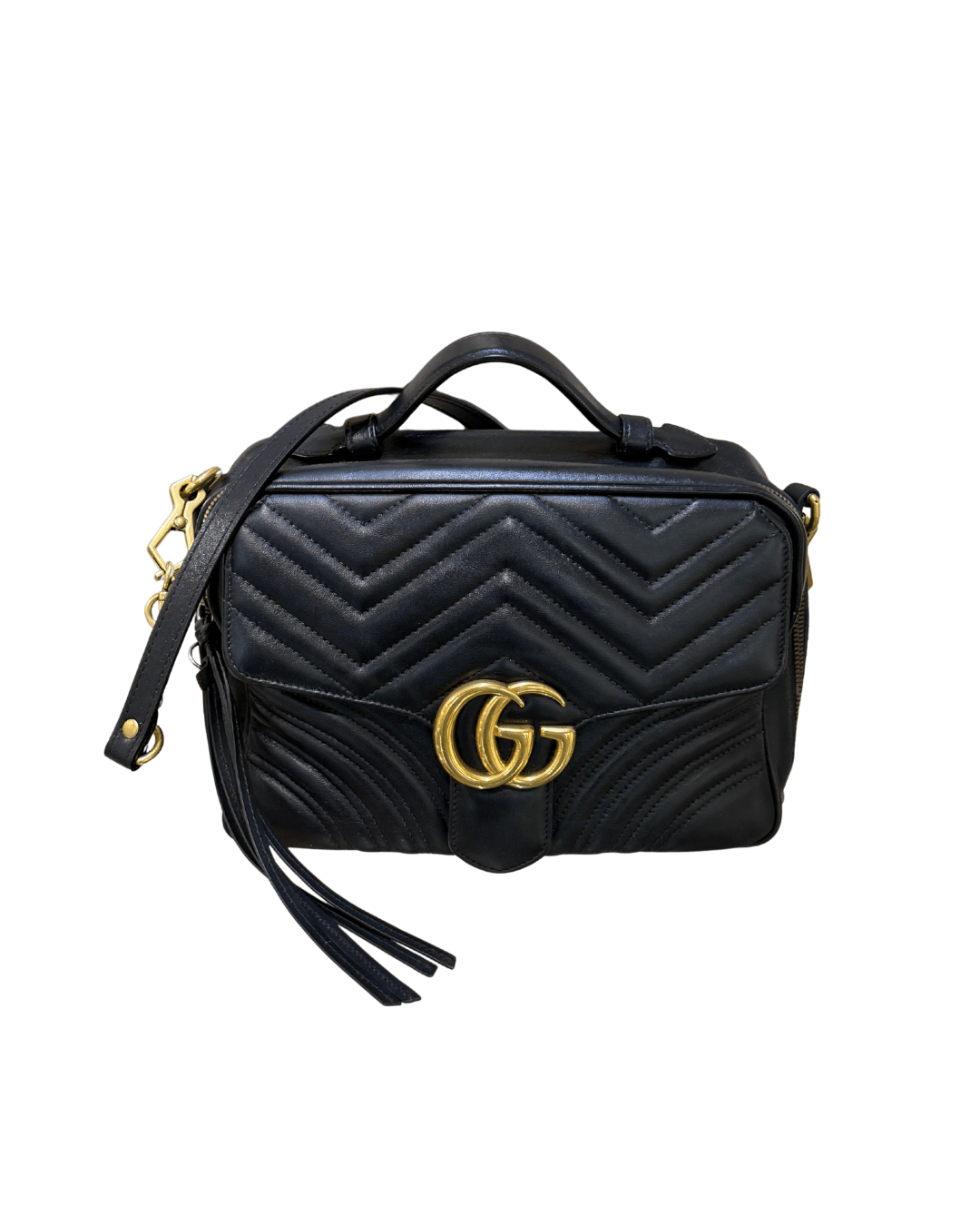 GUCCI MARMONT NERA TOP HANDLE BAG