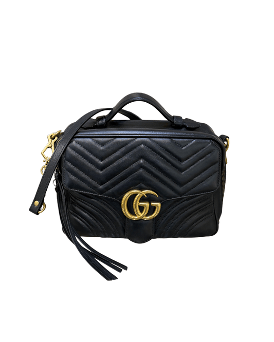 GUCCI MARMONT NERA TOP HANDLE BAG