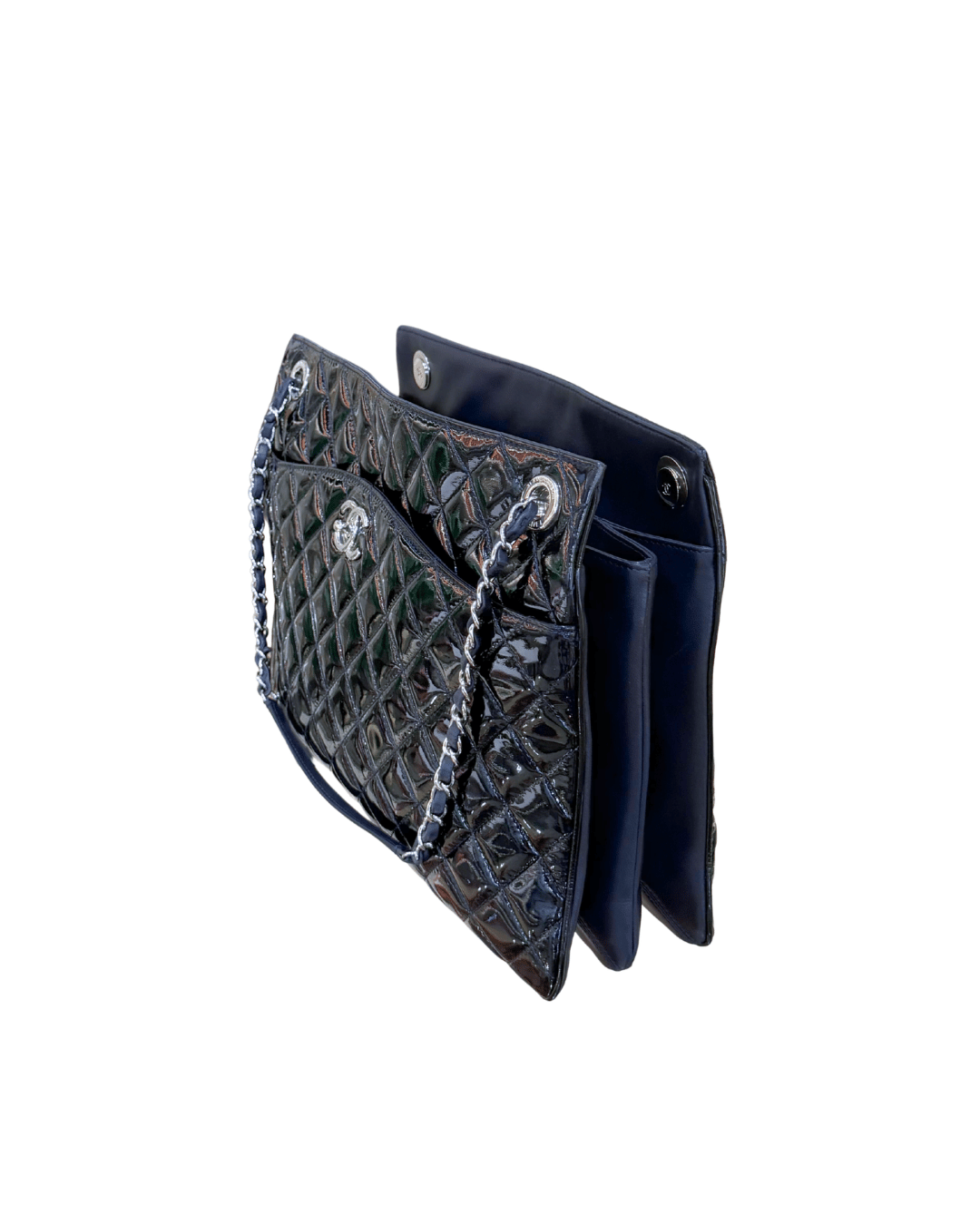 MAXI SHOPPER CHANEL VERNICE BLU