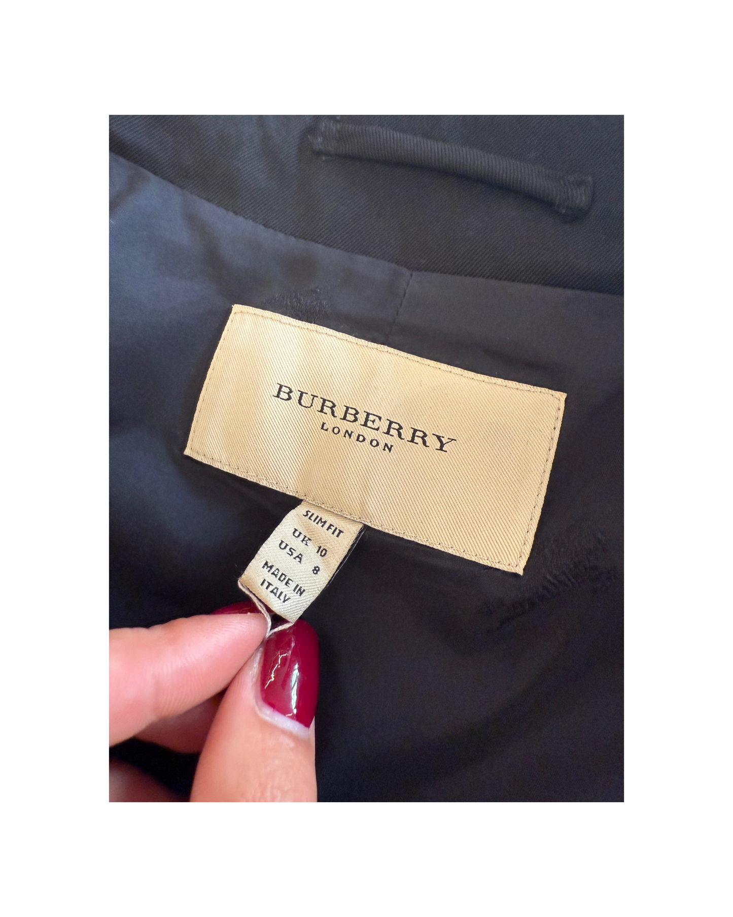 GIACCA BURBERRY LANA BLU NAVY