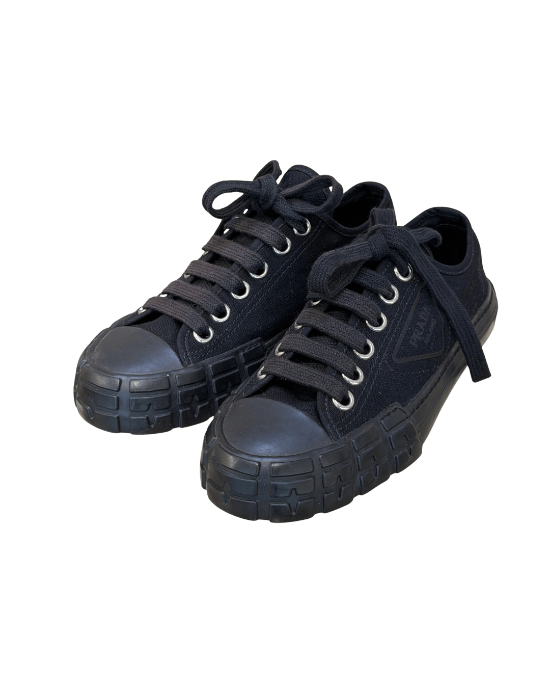 SNEAKERS PRADA NERE CON LOGO TONO SU TONO Nr 37