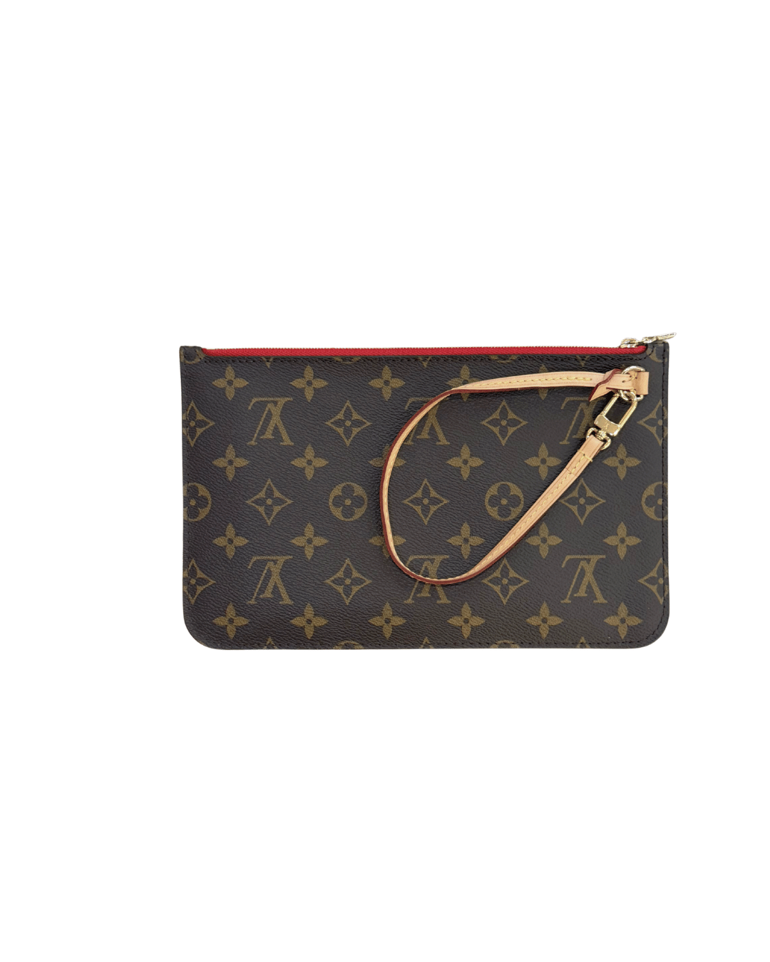 POCHETTE PIATTA LOUIS VUITTON MONOGRAM INTERNO ROSSO