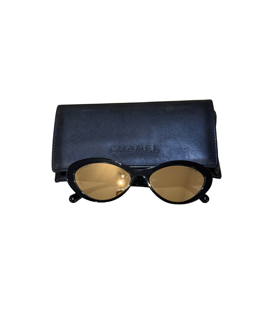 OCCHIALI OVALI CHANEL NERI LENTI A SPECCHIO
