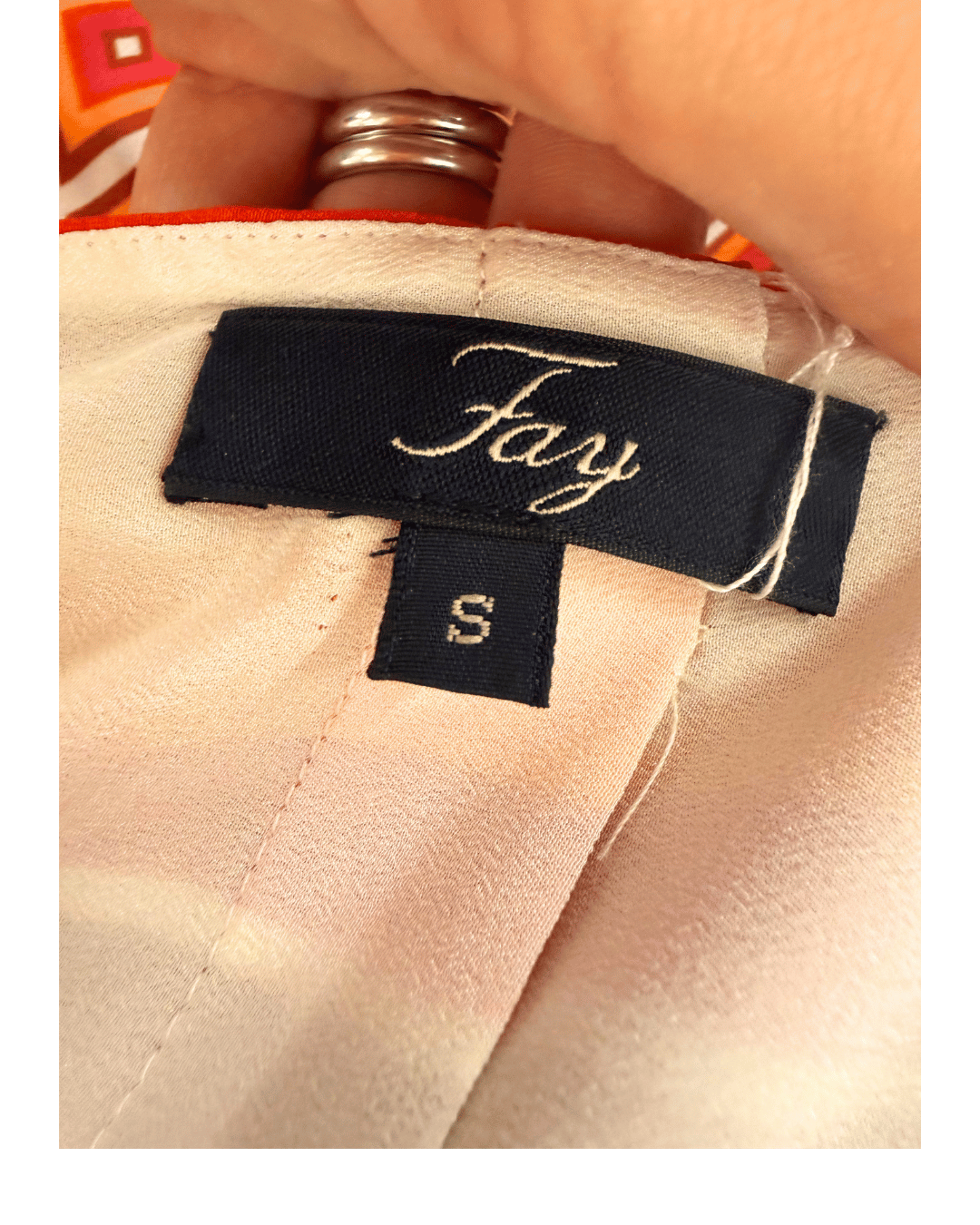 BLUSA FAY PURA SETA COLORATA TG S