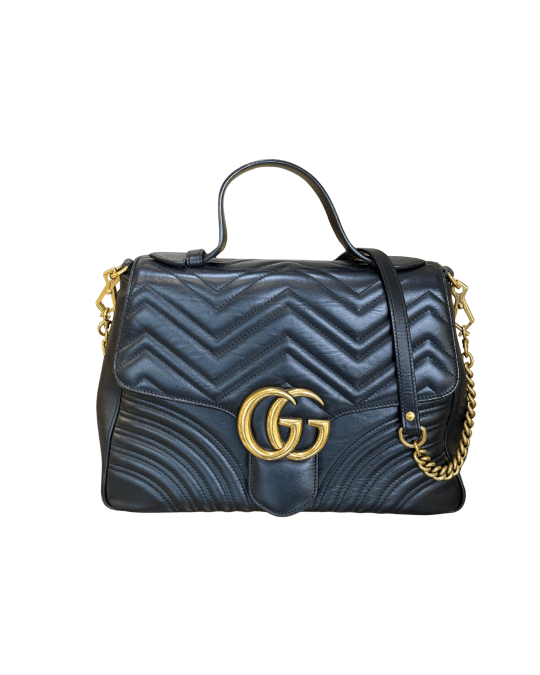 GUCCI MARMONT HANDLE BAG NERA