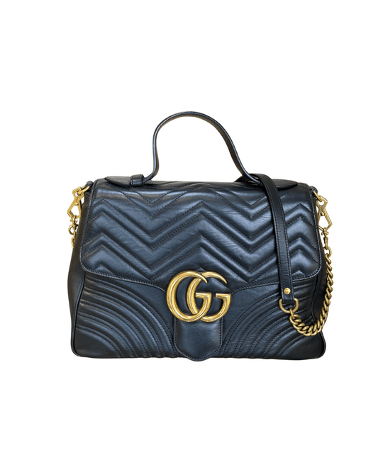 GUCCI MARMONT HANDLE BAG NERA