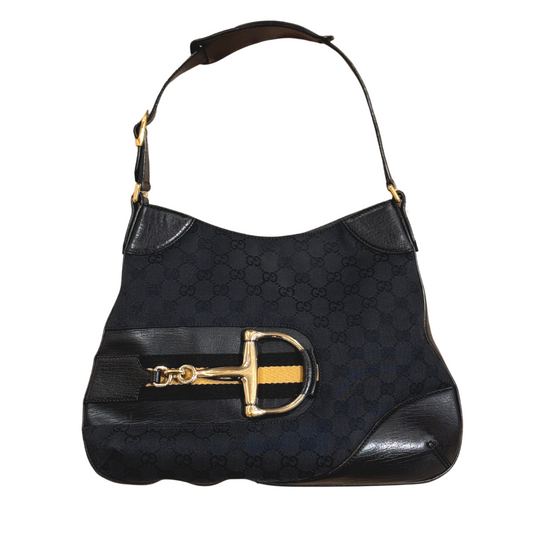 BORSA GUCCI FASCIA WEB NERA GIALLA