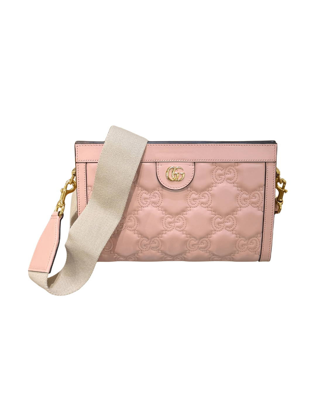 GUCCI PELLE IMPRESSA ROSA CON DUE TRACOLLE