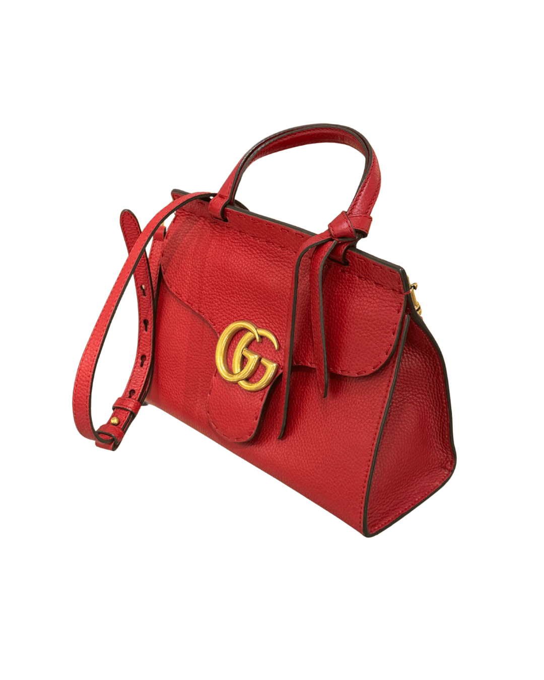 BORSA GUCCI ROSSA CON IMPUNTURE