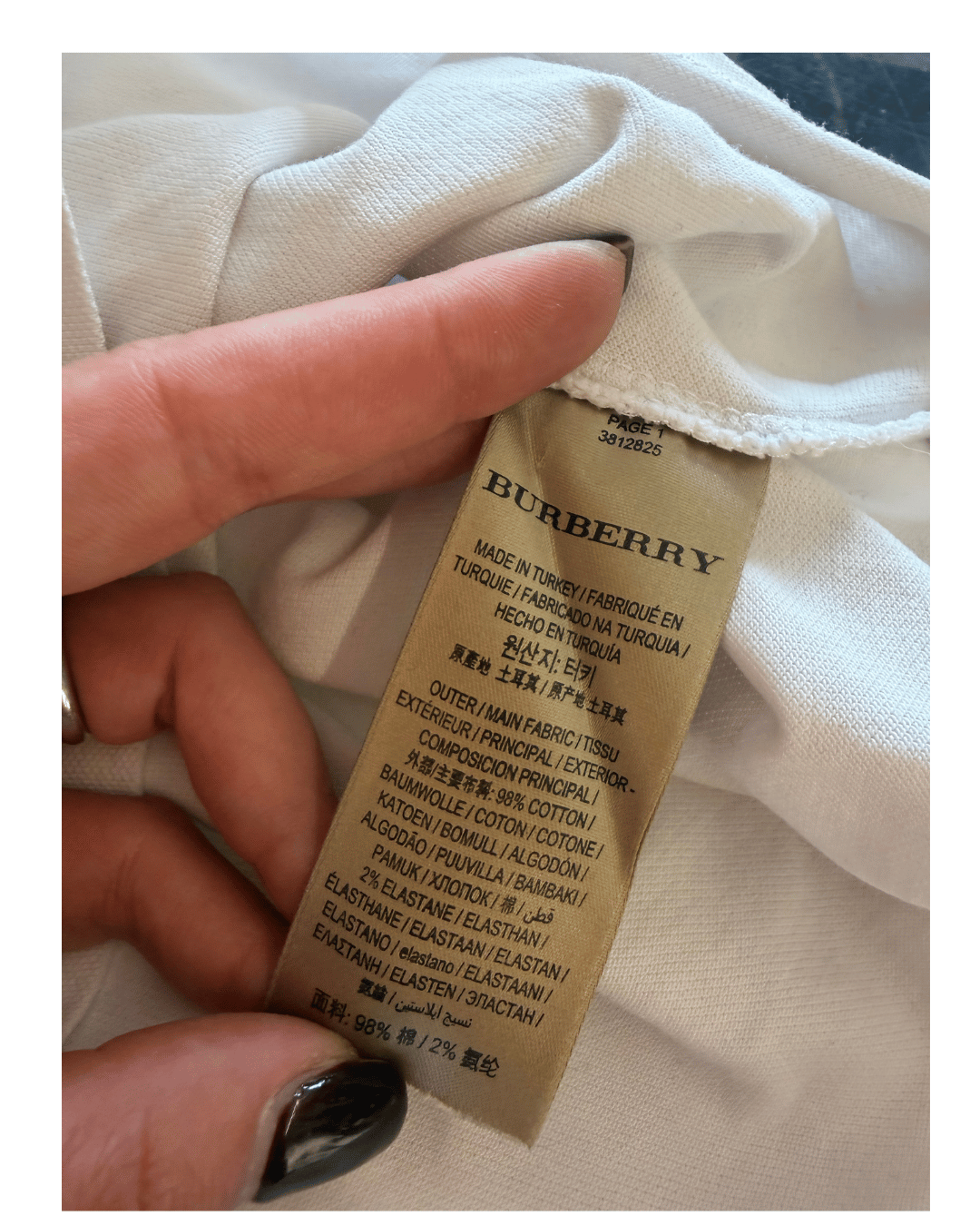 POLO BURBERRY BIANCA Tg XS