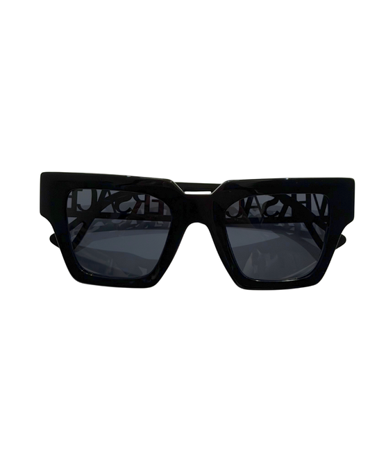 OCCHIALI VERSACE NERI LOGO CUT-OUT