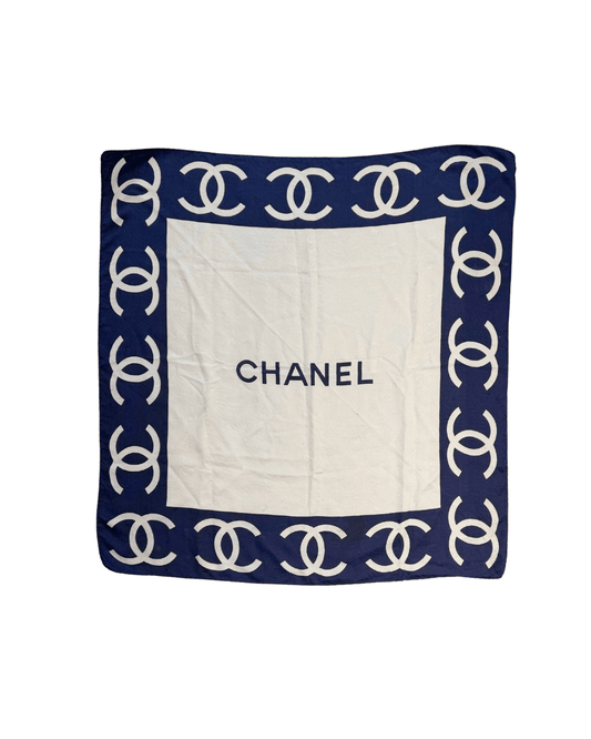 FOULARD CHANEL BIANCO E BLU