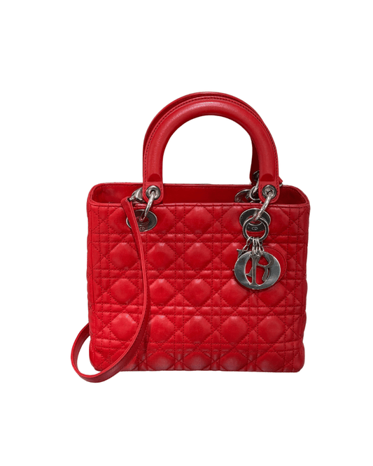 LADY DIOR SMALL ROSSA