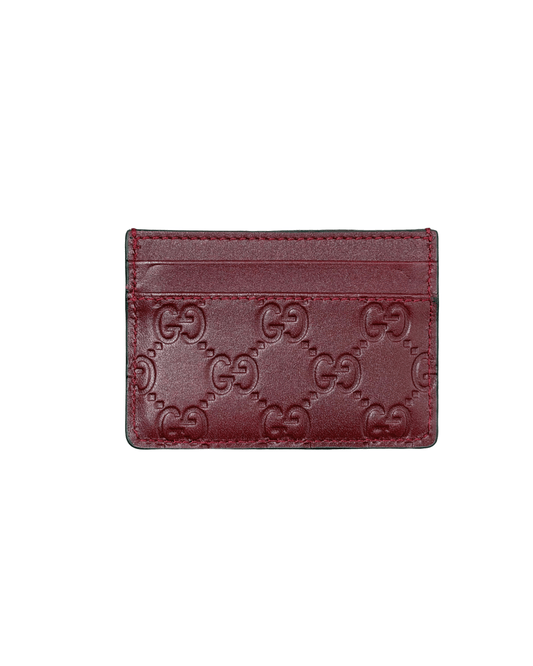 PORTACARTE GUCCI PELLE BORDEAUX