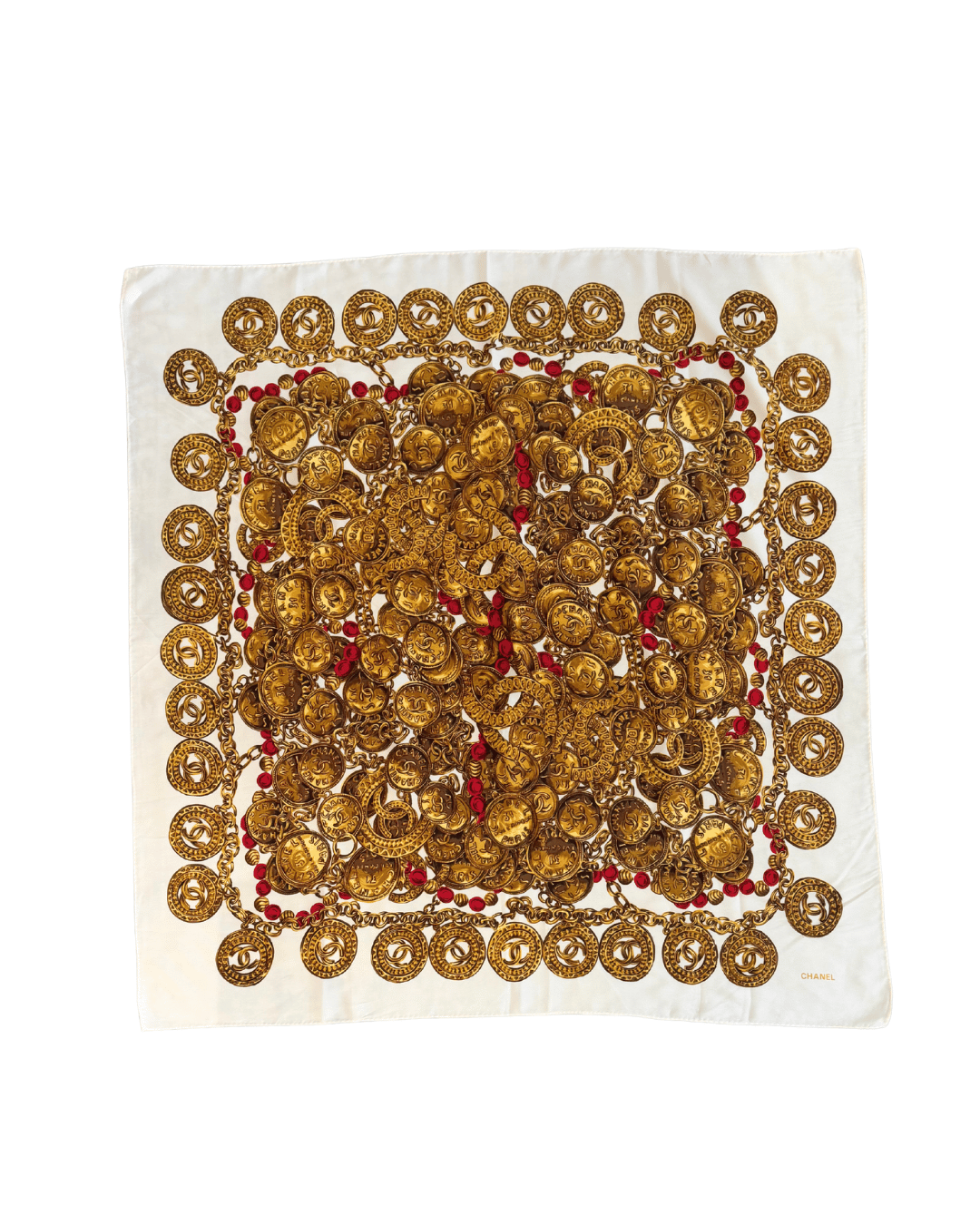FOULARD CHANEL BIANCO VINTAGE