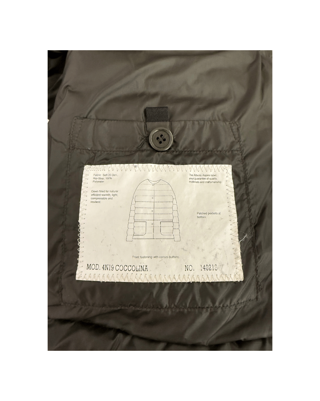 PIUMINO LEGGERO ASPESI VERDE