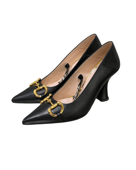 DECOLLETE MALAGA GUCCI NERE MORSETTO