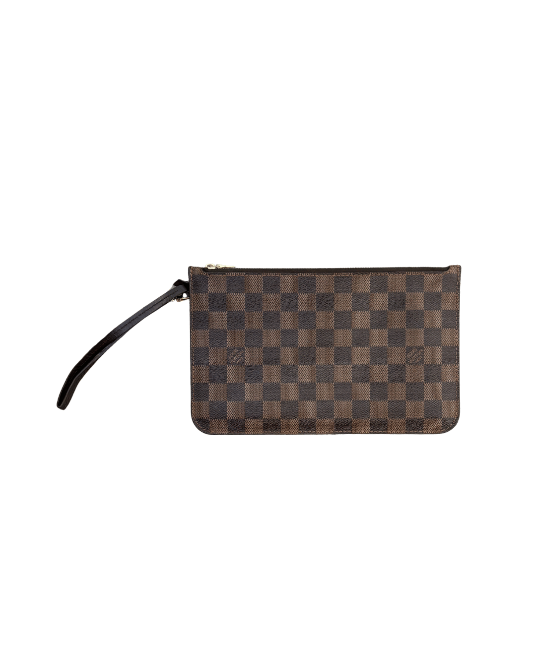 POCHETTE PIATTA DAMIER EBENE INTERNO ROSSO