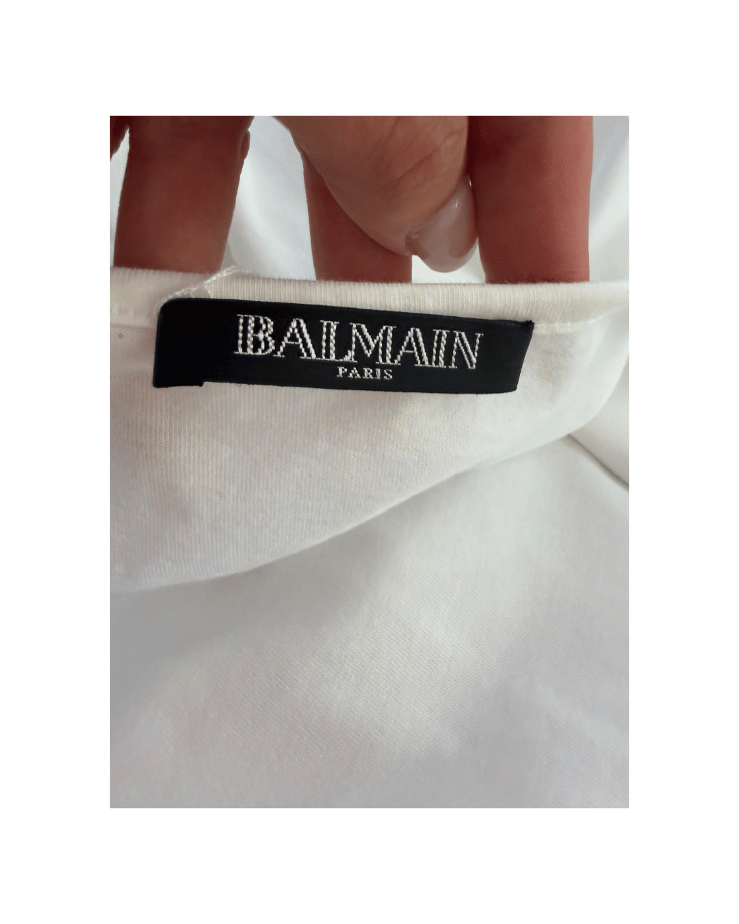 TSHIRT BALMAIN SENZA MANICHE BIANCA Tg 42
