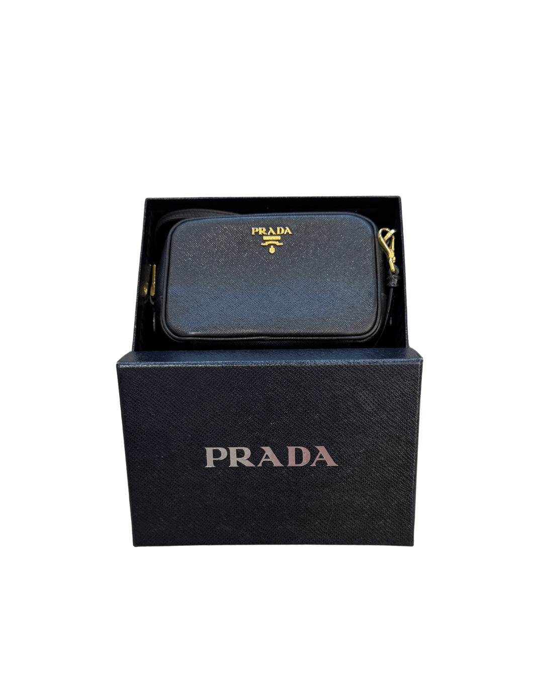 MINI TRACOLLA PRADA PELLE SAFFIANO NERA