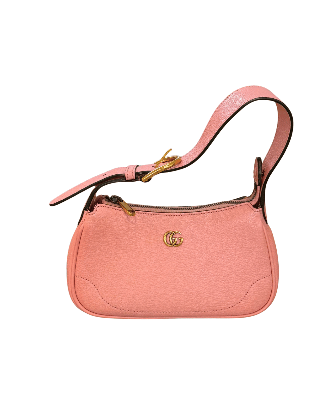 PICCOLA MEZZALUNA GUCCI ROSA PELLE MARTELLATA