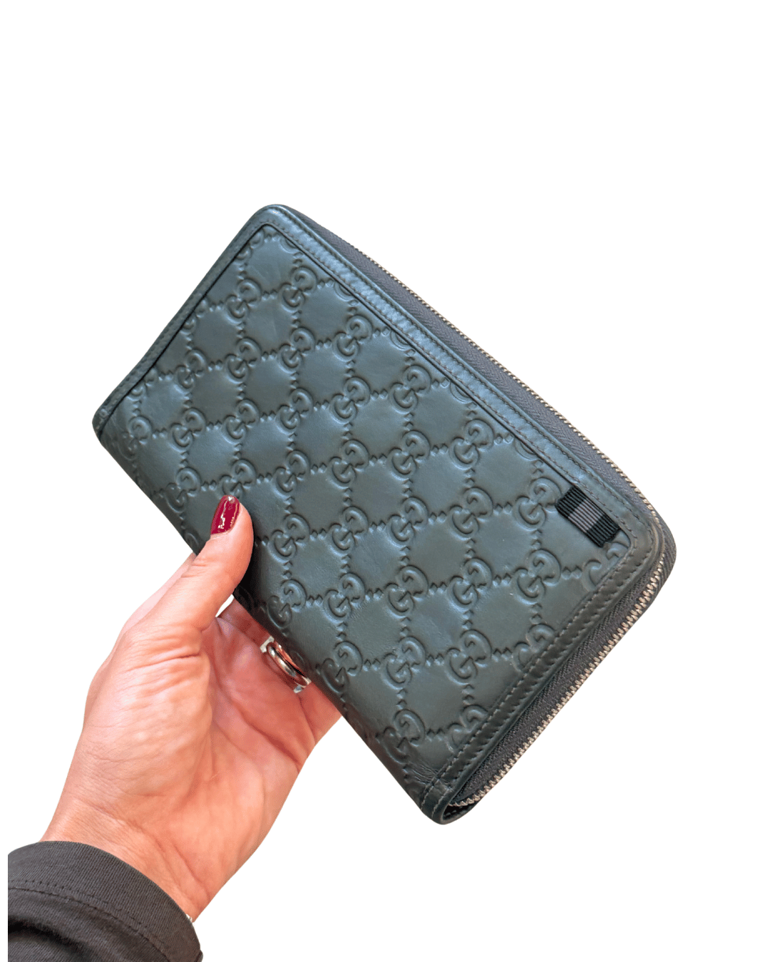 PORTAFOGLIO GUCCI PELLE GRIGIA GUCCISSIMA