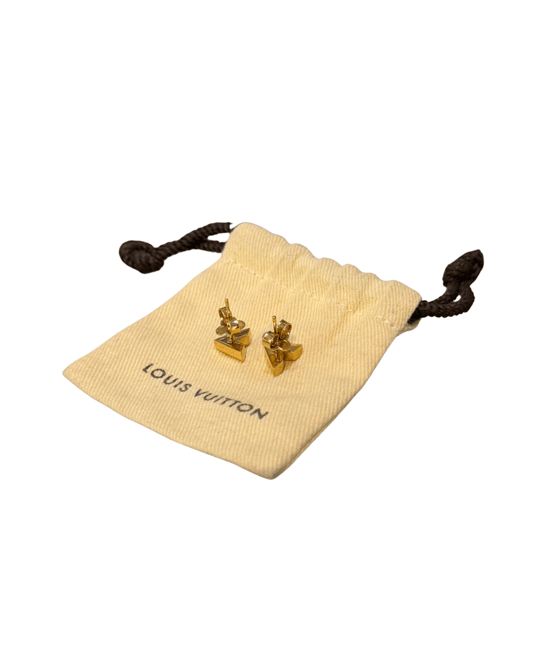 ORECCHINI V LOUIS VUITTON METALLO DORATO