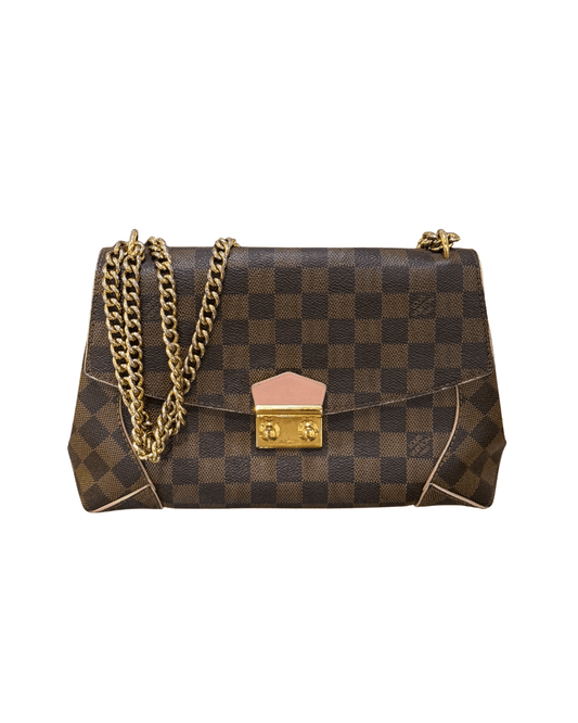 CAISSA CLUTCH DAMIER EBENE RIFINITURE ROSA