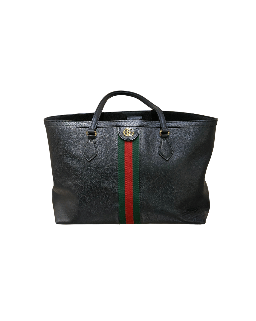 SHOPPER GUCCI OPHIDIA PELLE NERA FASCIA WEB