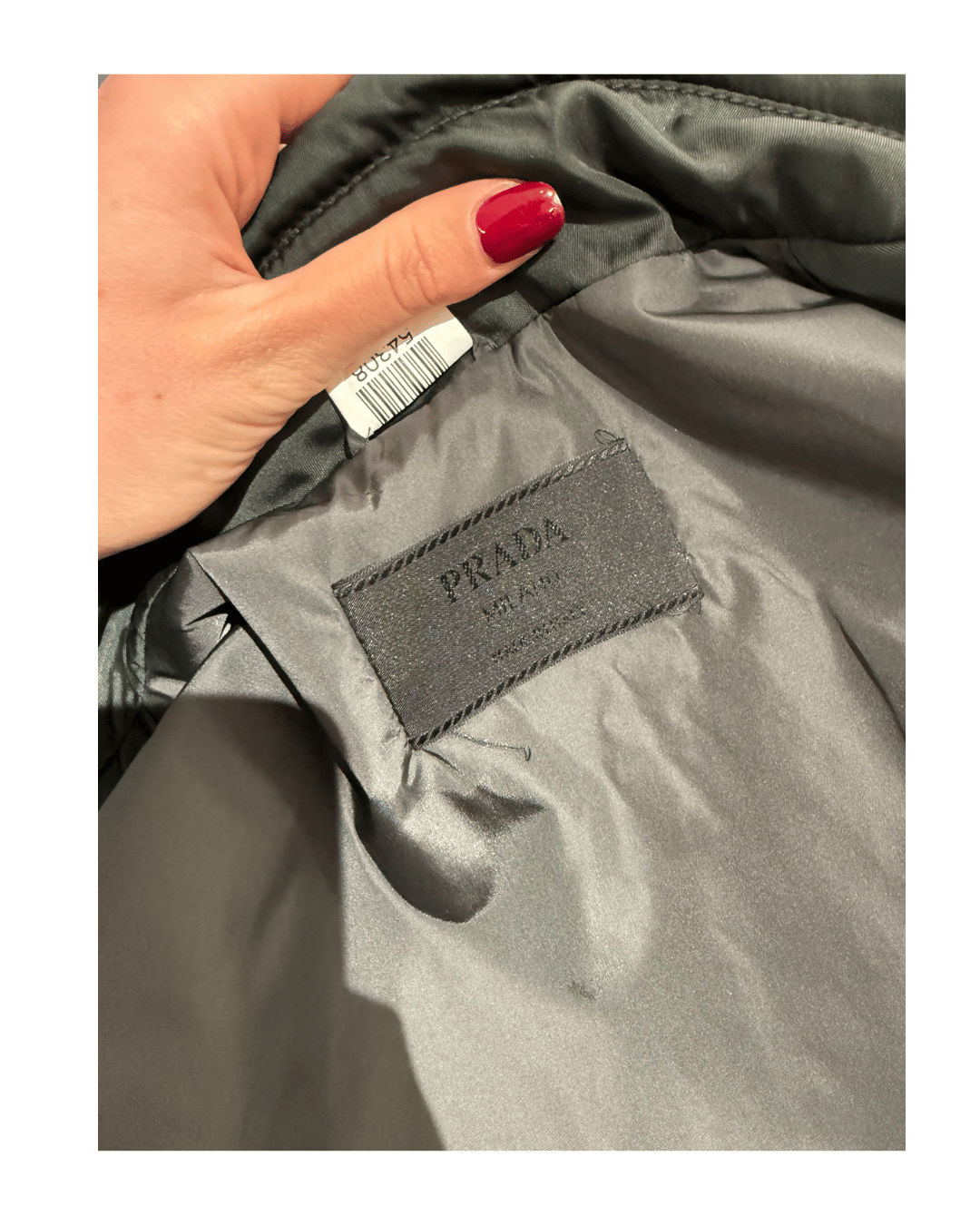 IMPERMEABILE PRADA VERDE SCURO Tg 46