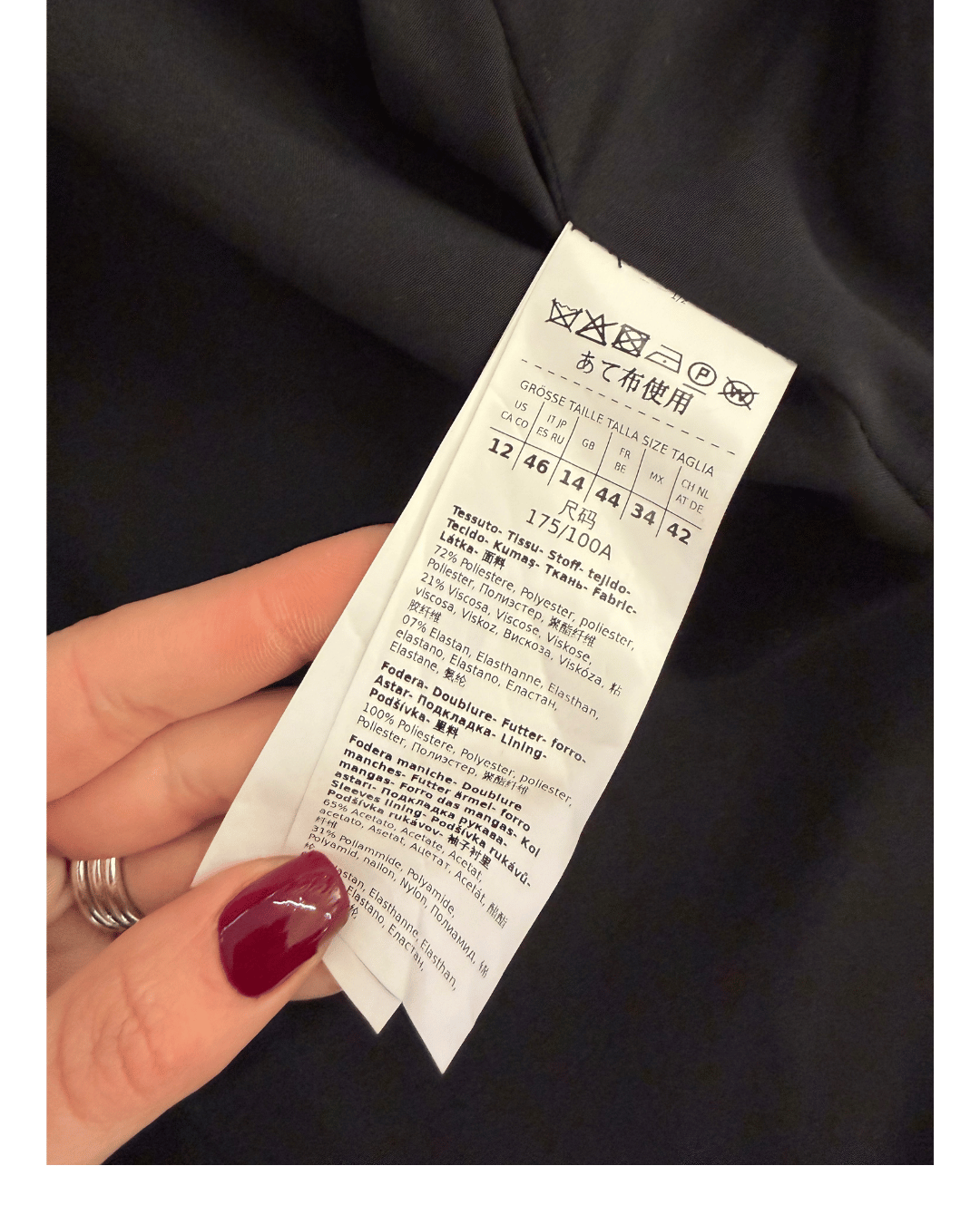 BALZER SARTORIALE WEEKEND MAXMARA NERO