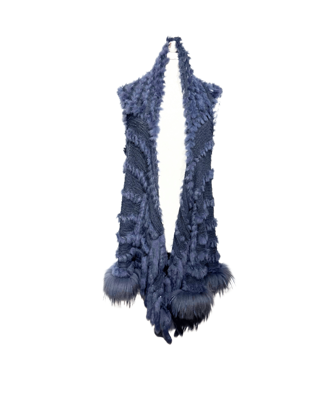 GILET IN LAPIN BLU