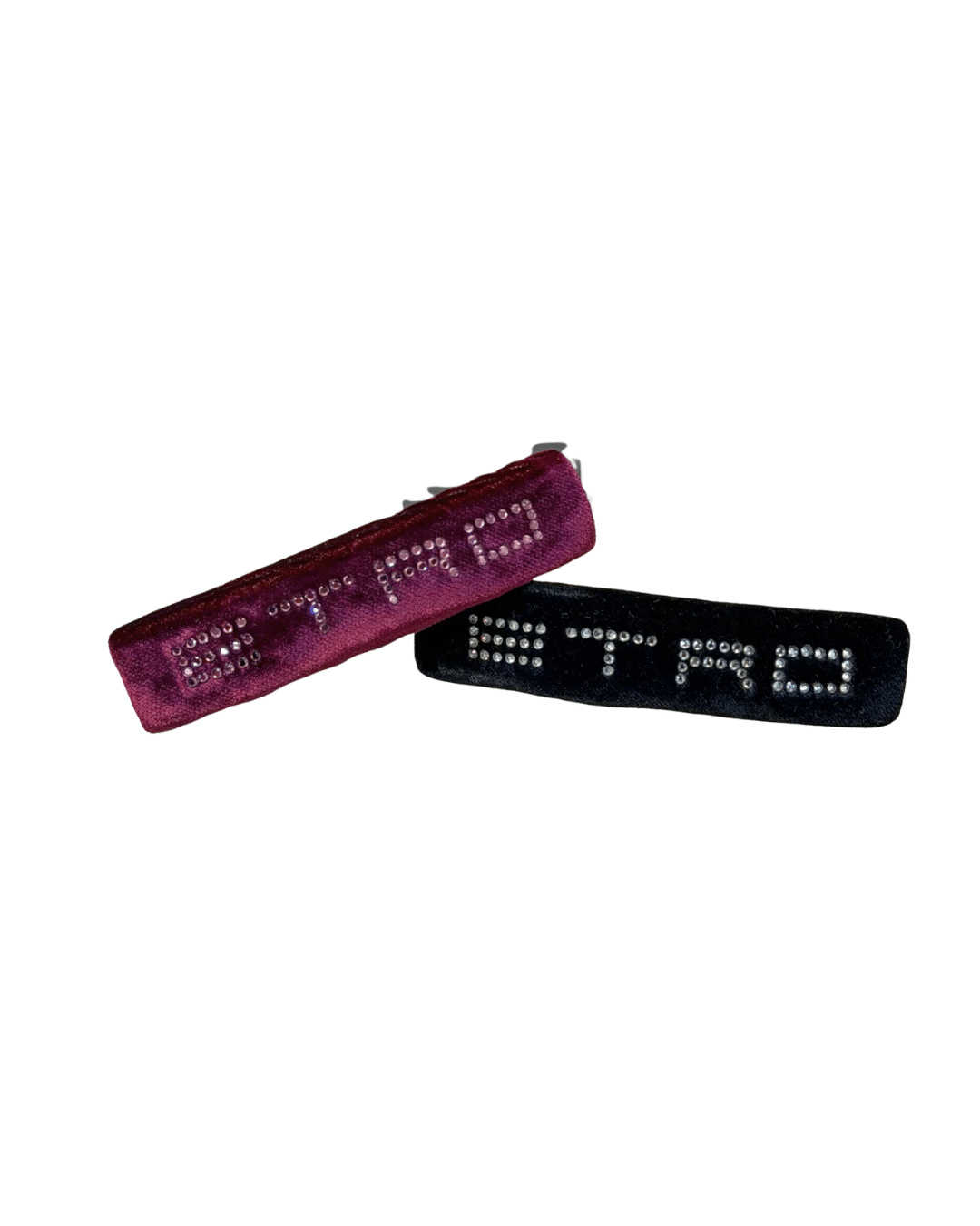 SET FERMAGLI ETRO VELLUTO NERO E BORDEAUX