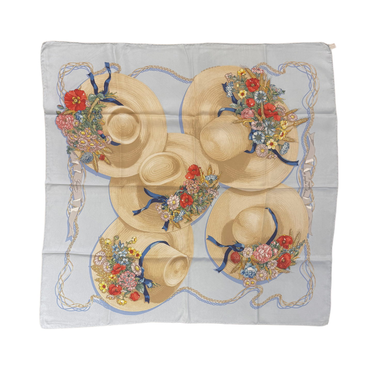 FOULARD GUCCI VINTAGE CARTA DA ZUCCHERO