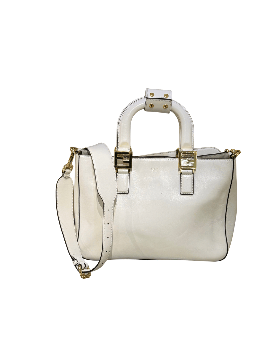 BORSA FENDI PELLE AVORIO CON TRACOLLA