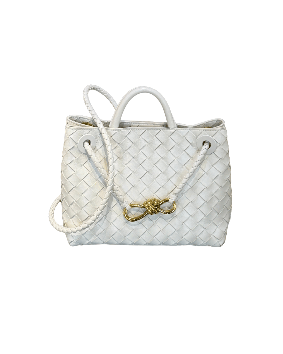 BOTTEGA VENETA ANDIAMO MISURA SMALL BIANCA