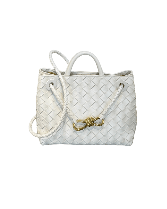 BOTTEGA VENETA ANDIAMO MISURA SMALL BIANCA