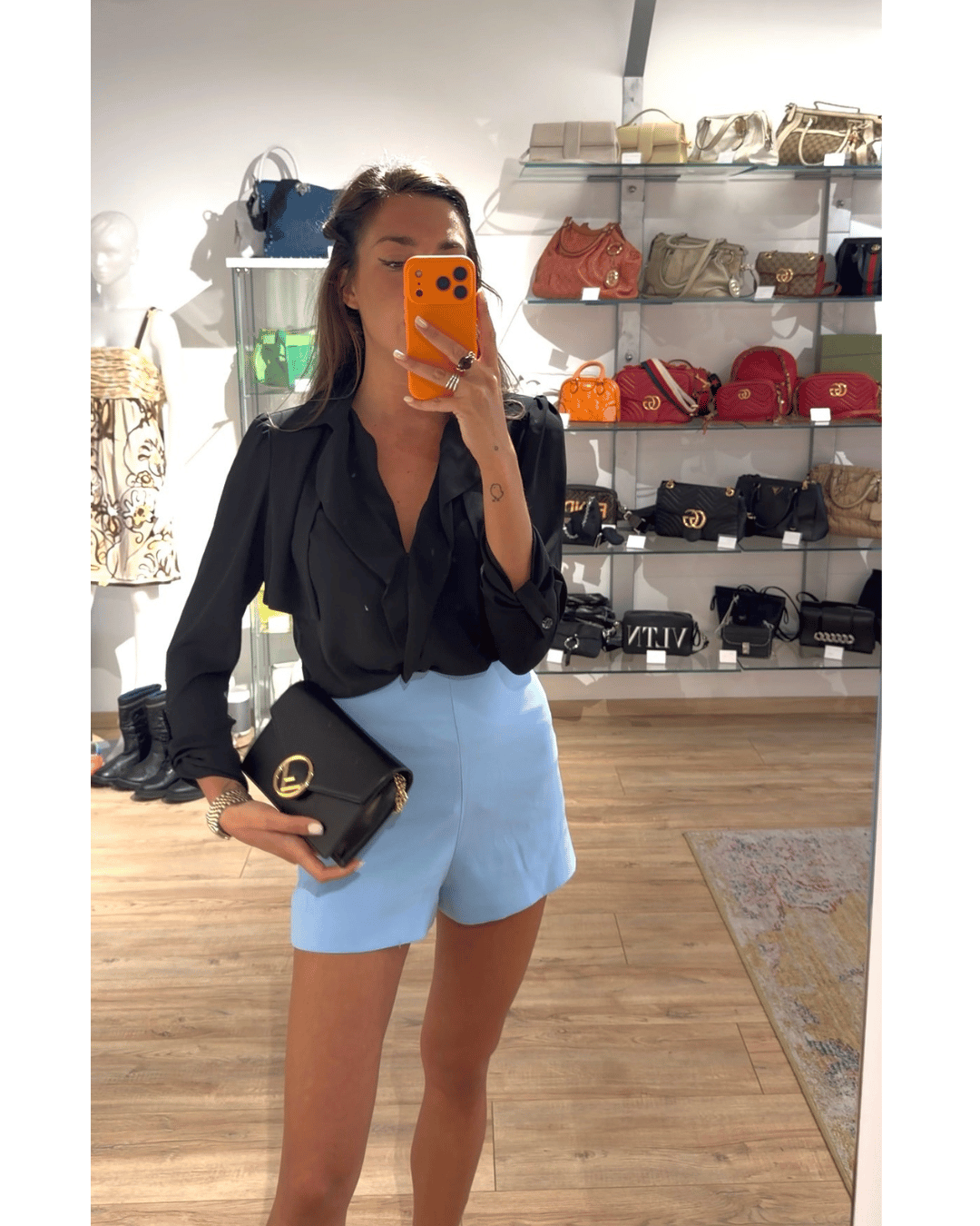 BODY CAMICIA ELISABETTA FRANCHI NERA Tg 42