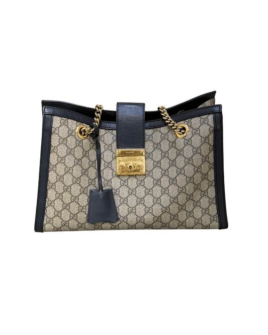 GUCCI PADLOCK GG SUPREME RIFINITURE NERE